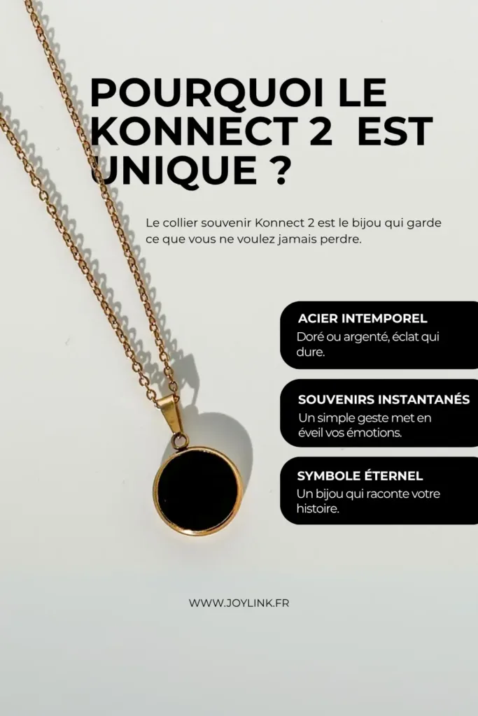 les avantages d'un collier souvenir connecté Konnect 2