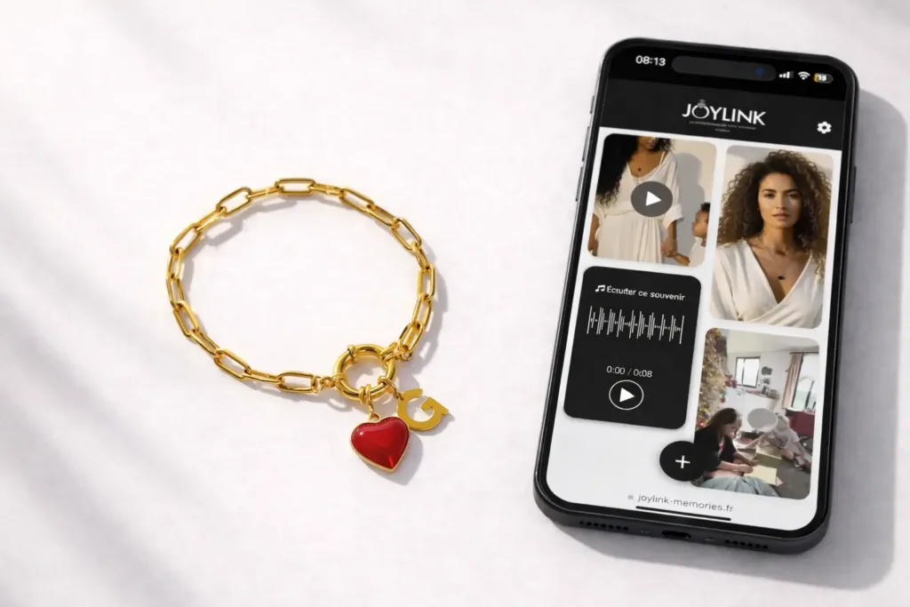bijou NFC photos vidéos souvenirs personnalisés