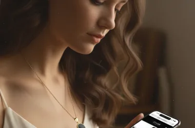 femme qui scanne un collier souvenir connecté Konnect 2